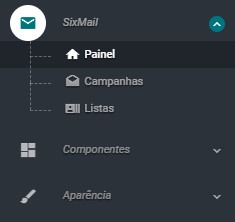 Botão do menu para o sixmail