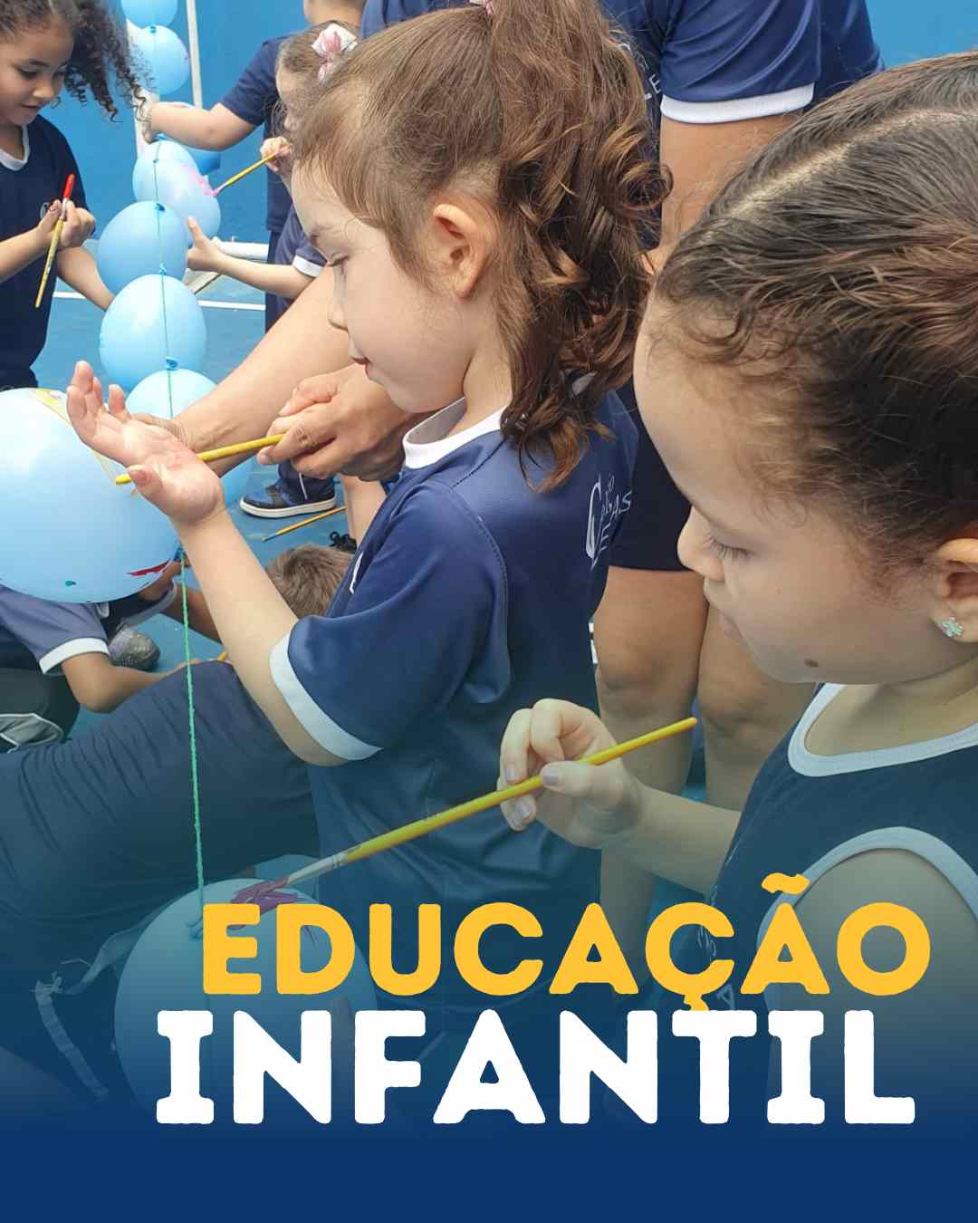 Crianças na Educação Infantil do Colégio Letras